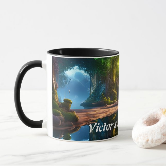 Victor's Morning Tea Personalised Customisable Mug (With Donut)
