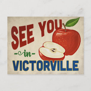 Victorville California Apple - Vintage Travel Postcard