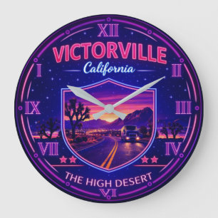 Victorville California Desert Highway Large Clock