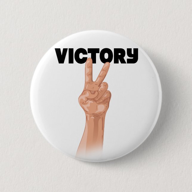 Victory 6 Cm Round Badge (Front)