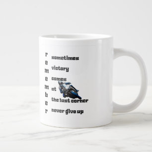 Victory at the Last Corner, Never Give Up Large Coffee Mug