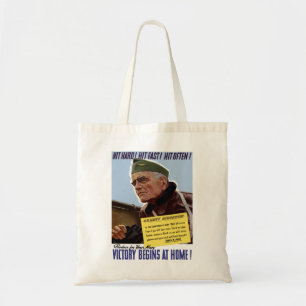 Victory Begins At Home -- Bull Halsey Tote Bag