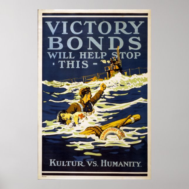Victory Bonds will help stop this World War 1 Poster (Front)
