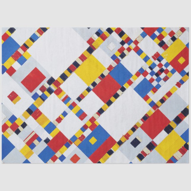 Victory Boogie Woogie, Mondrian Tissue Paper (Front)