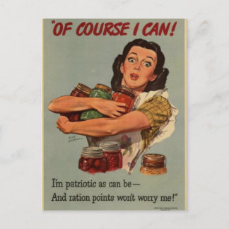 Victory Garden Of Course I Can Postcard