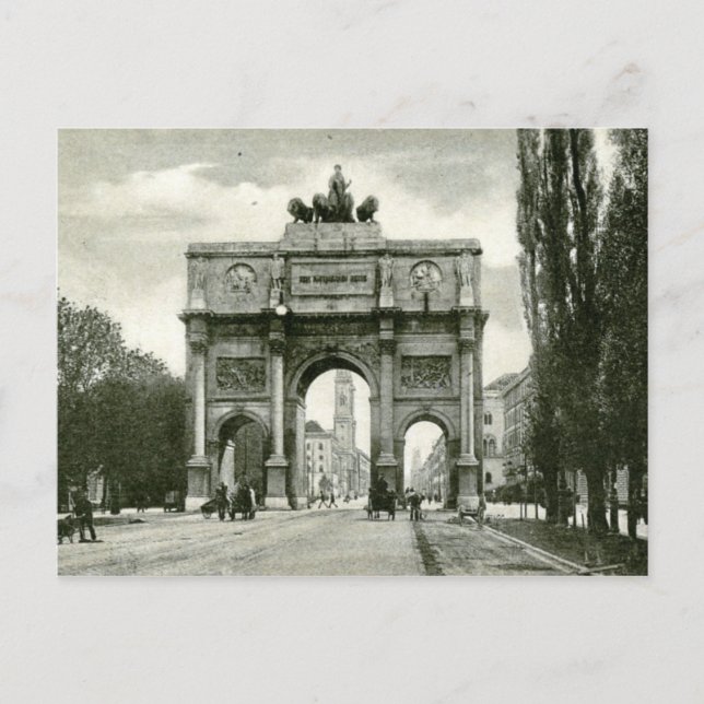 Victory Gate, Munich, Germany Vintage Postcard (Front)
