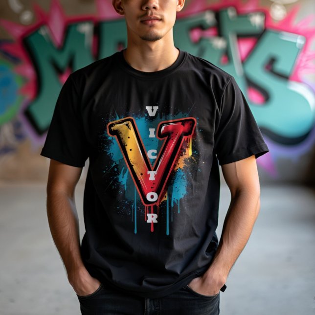  Victory in the Streets: Customisable Graffiti "V" T-Shirt (Creator Uploaded)