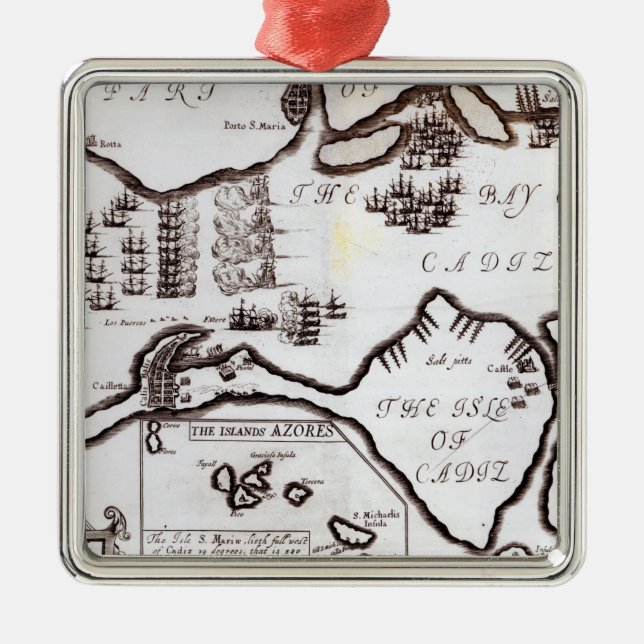 Victory of the English Royal Navy Metal Tree Decoration (Front)