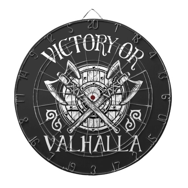 Victory or Valhalla - Shield and Axe Dartboard (Front)