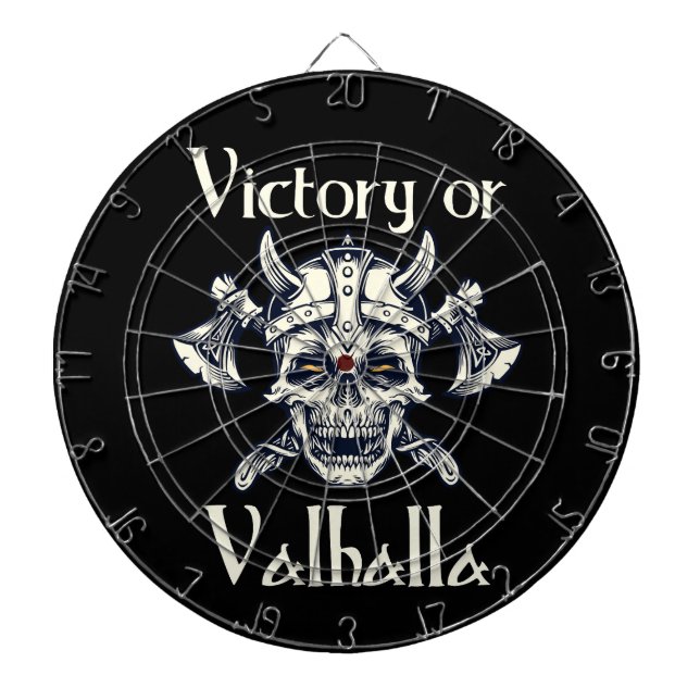 Victory or Valhalla - Skull  Dartboard (Front)