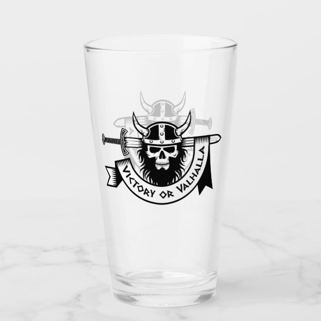 Victory or Valhalla Viking Glass (Front)