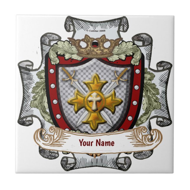 Victory Shield  Surname  Tile (Front)