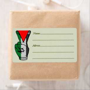 Victory Sign Hand Resistance Red Triangle Symbol