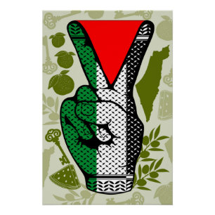 Victory Sign Hand Resistance Red Triangle Symbol