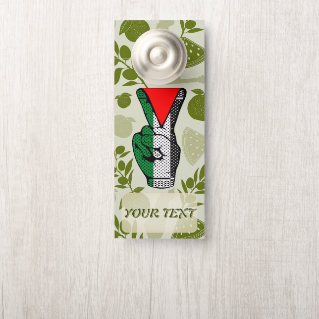 Victory Sign Hand Resistance Red Triangle Symbol (On Knob)