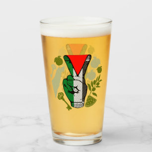 Victory Sign Hand Resistance Red Triangle Symbol Glass