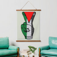 Victory Sign Hand Resistance Red Triangle Symbol
