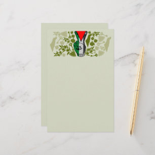 Victory Sign Hand Resistance Red Triangle Symbol Stationery