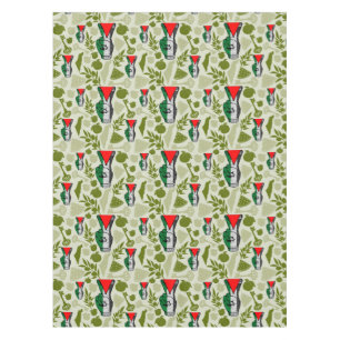 Victory Sign Hand Resistance Red Triangle Symbol Tablecloth