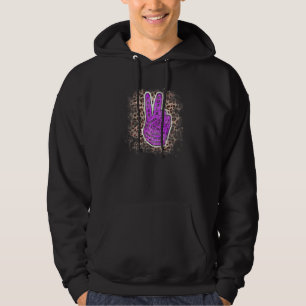 Victory sign peace symbol Treehugger Hippie Goa An Hoodie
