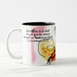 victory thank Two-Tone coffee mug