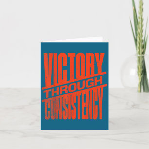 Victory Through Consistency Motivational Insration Card