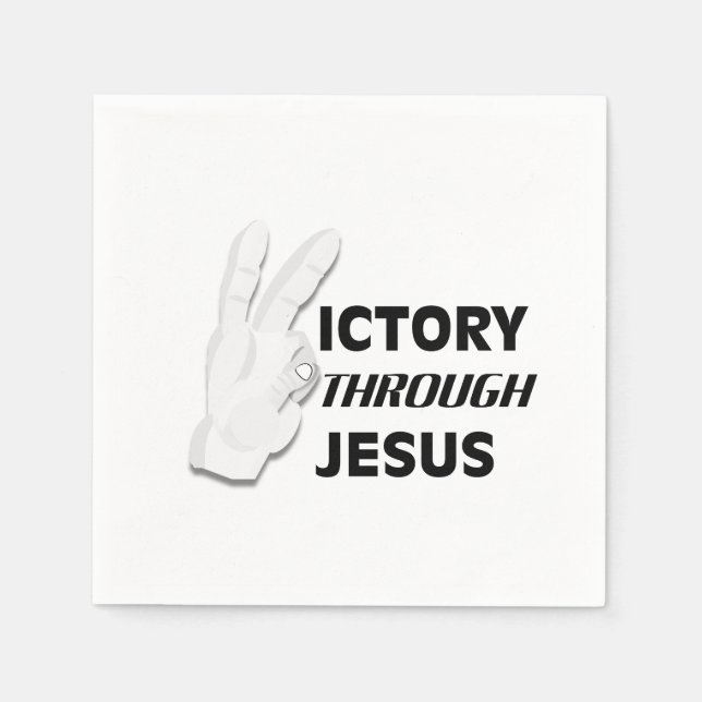 Victory through Jesus Napkin (Front)