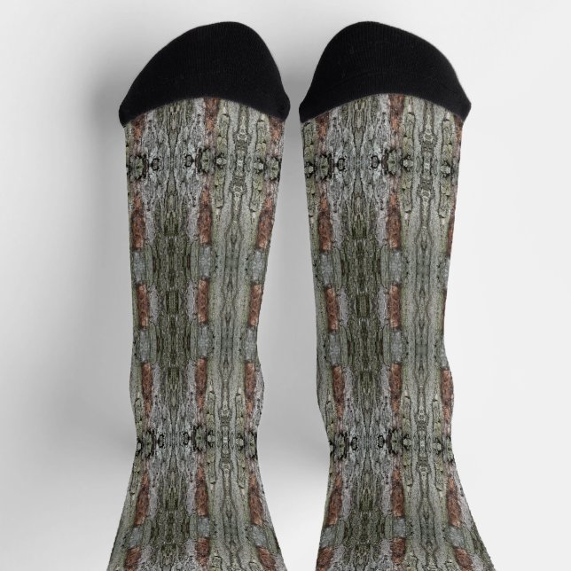 Victory Tree Bark Patterned Socks (Top)
