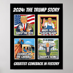 Victory Trump 2024 Greatest Comebyck Inauguration  Poster