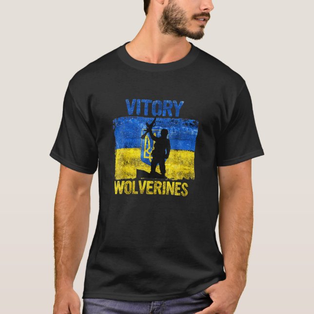 Victory Wolverines Ukraine,Ukraine Wolverines Love T-Shirt (Front)