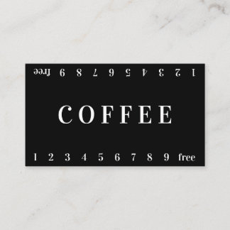 Vida Double Number Loyalty Coffee Punch-Card Card