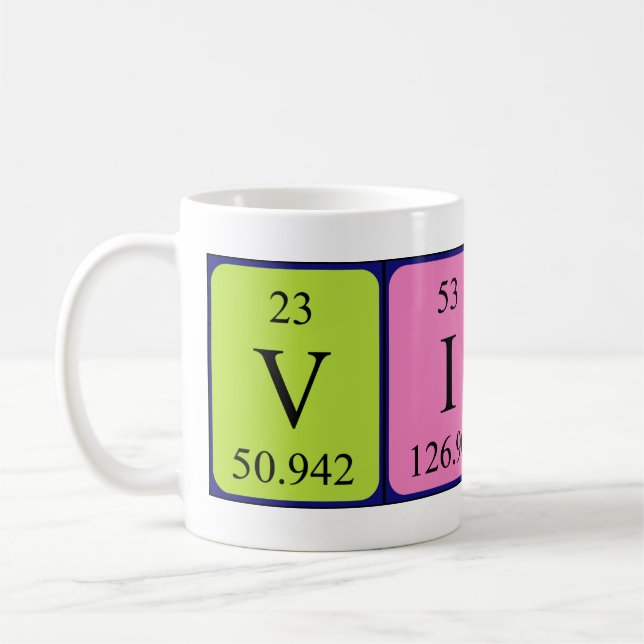 Vidar periodic table name mug (Left)