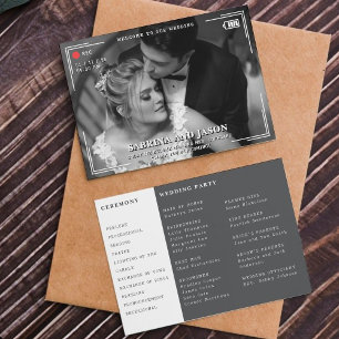 Video Camera Photo Wedding Programme