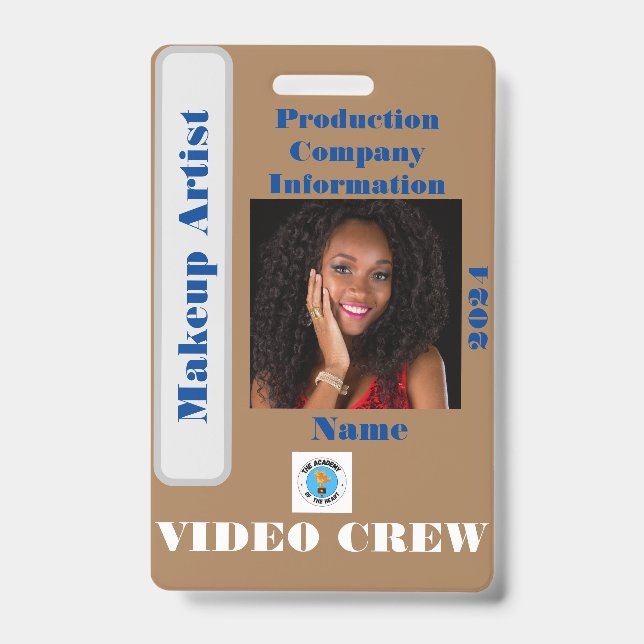 Video Crew Badge ID Badge (Front)