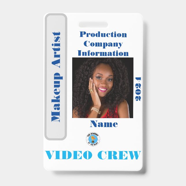 Video Crew Badge ID Badge (Front)