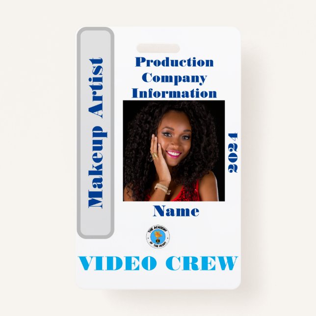 Video Crew Badge ID Badge (Front)