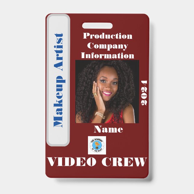 VIdeo Crew Badge ID Badge (Front)