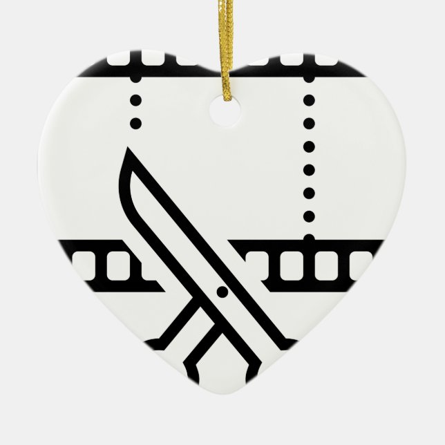 Video Cut Ceramic Tree Decoration (Front)