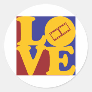 Video Editing Love Classic Round Sticker