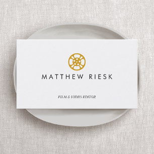 Video Editor,  Filmmaker,  Film Reel Logo, Business Card