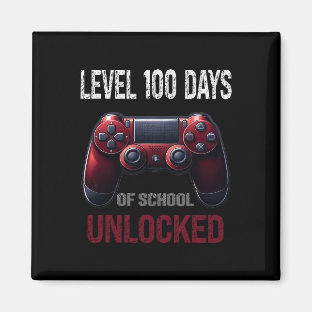 Video Game 100 Day School Level 100 Days Of School Magnet (Front)
