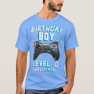 Video Game 10th Birthday Gamer Boys  Level 10 Unlo T-Shirt