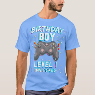 Video Game 1st Birthday Gamer Boys  Level 1 Unlock T-Shirt