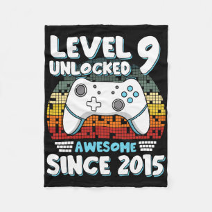 Video Game 9th Birthday Boys Girls Kids 9 Years Ol Fleece Blanket