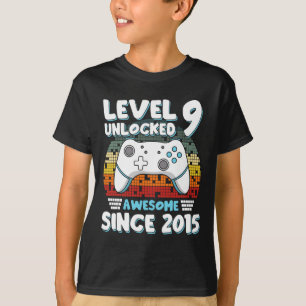 Video Game 9th Birthday Boys Girls Kids 9 Years Ol T-Shirt