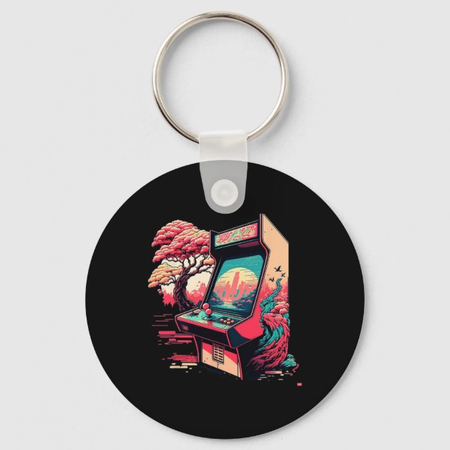 Video Game Arcade 1  Key Ring (Front)