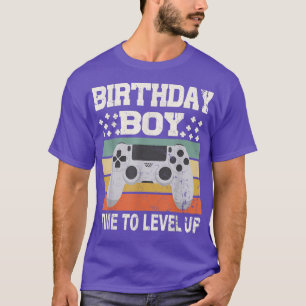 Video Game Birthday Gamer Birthday Boy Time to Lev T-Shirt