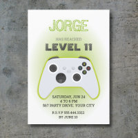 video game birthday invitation