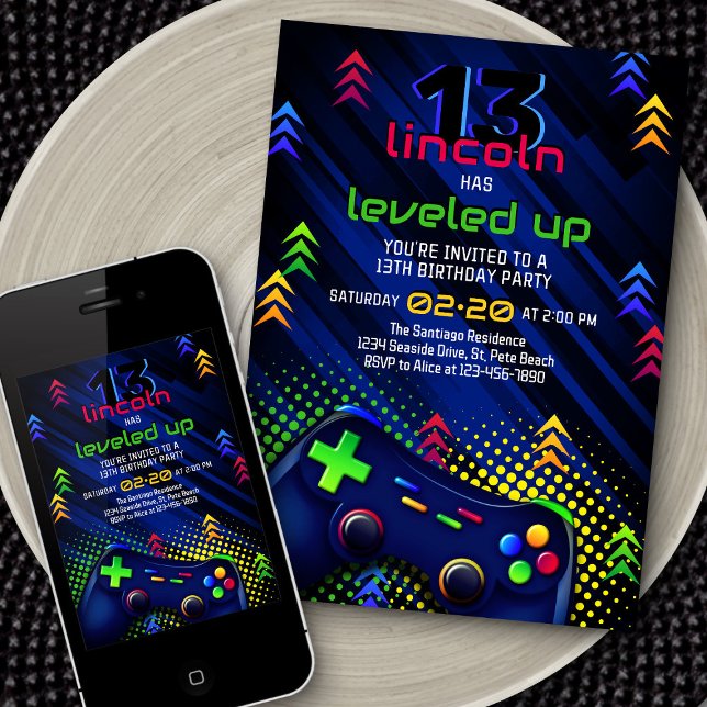Video Game Birthday Invitation (Creator Uploaded)