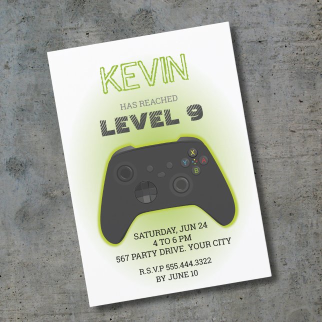 video game birthday invitation, gamer invitation (Creator Uploaded)